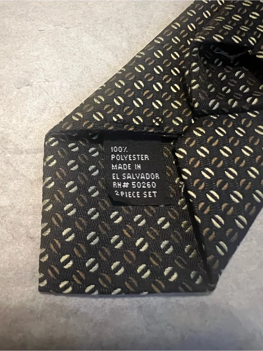 Boys Black Geometric Pattern Tie